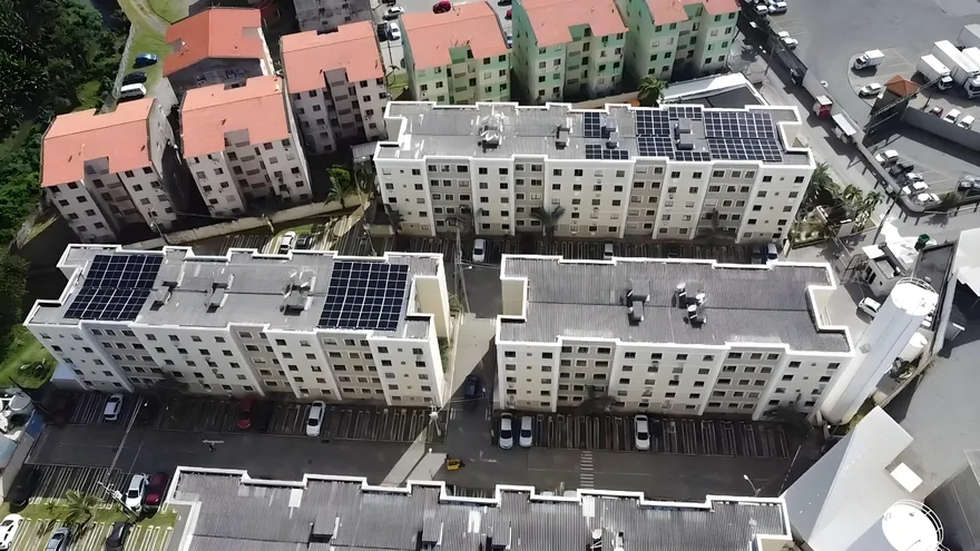 Condomínio com sistema de energia solar