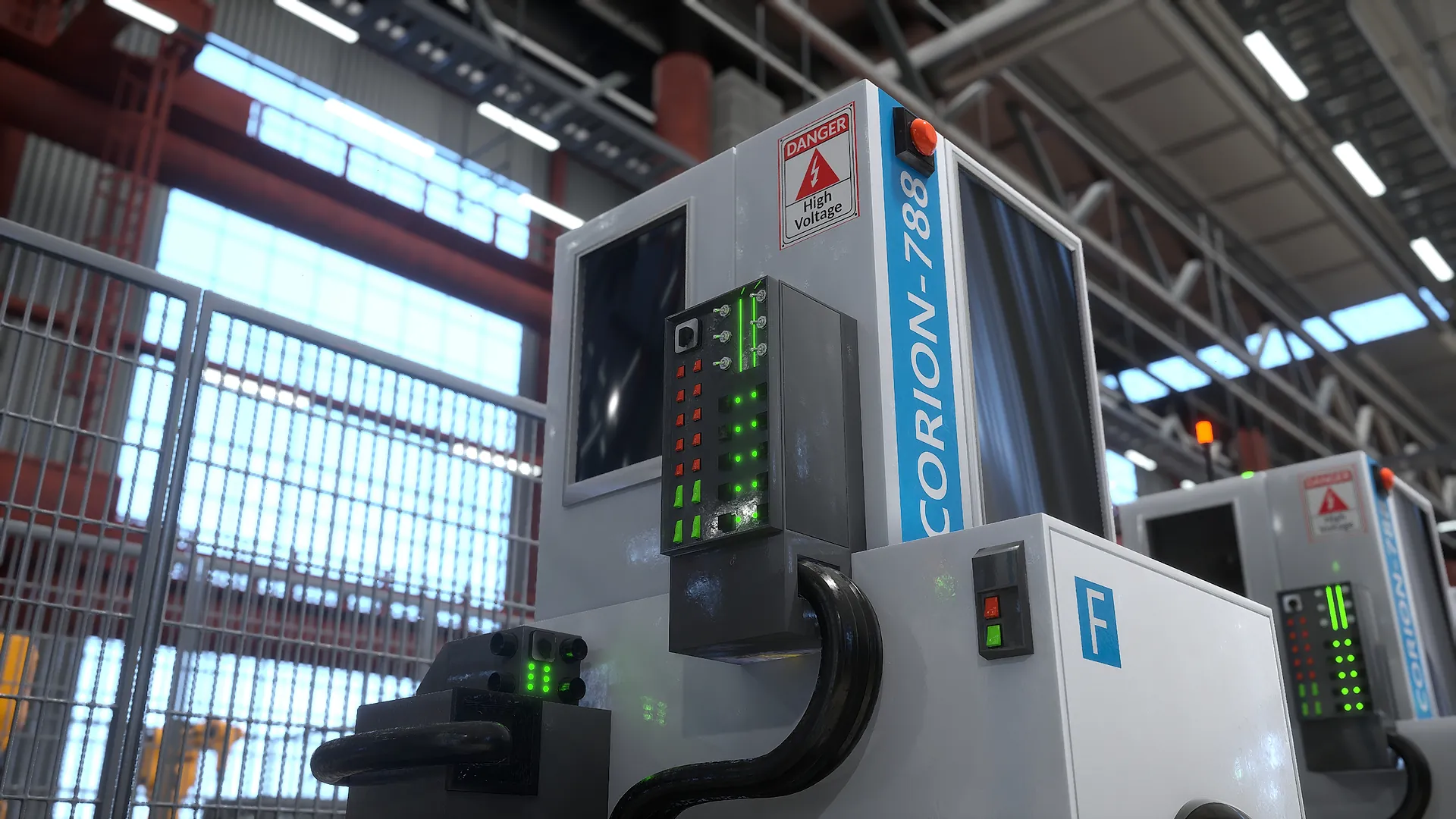 Equipamento de armazenamento de energia em um galpão